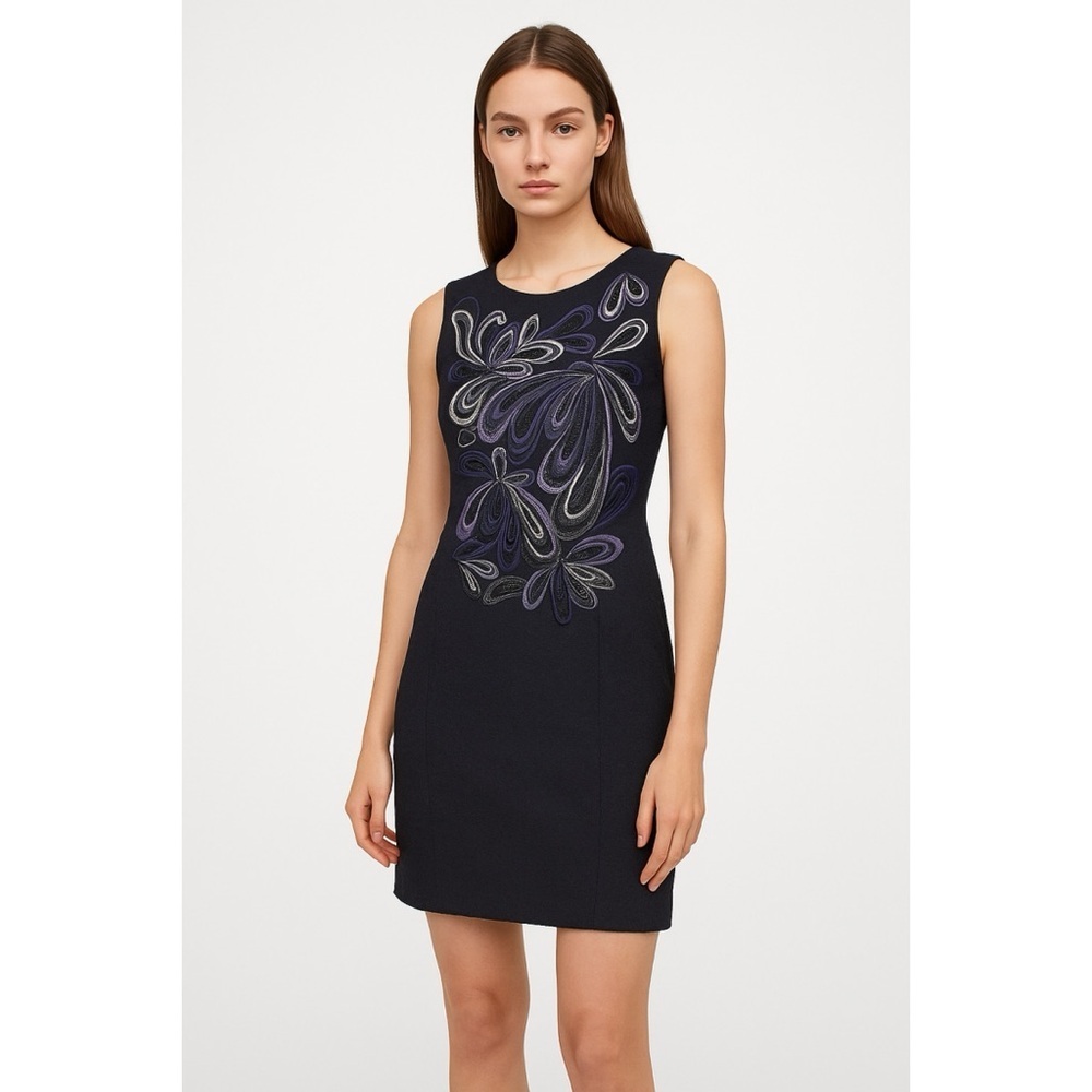 G-Cut Korean Fashion Floral Embroidered Sheath Dress